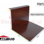 Obróbka Blacharska Przyścienna Gont Papa Ral 8017 Brąz Połysk 10/6 Cm 2mb