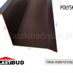 Obróbka Przyścienna Górna Blachodachówka Lub Trapez Brąz Połysk 9/8 Cm