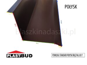 Obróbka Przyścienna Górna Blachodachówka Lub Trapez Brąz Połysk 9/8 Cm