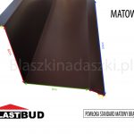 Obróbka Przyścienna Górna Blachodachówka Lub Trapez Brąz Matowy 9/8 Cm