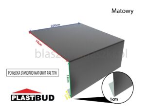 Pas Nadrynnowy Okapowy Ral 7016 Grafit Matowy 14/12 Cm Odcinek 2 Mb