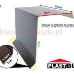 Wiatrownica  Górna Blacha Trapez Rąbek Stojący Ral 8017 Standard Brąz Połysk 5/8 Cm 2 Mb