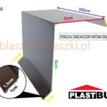 Wiatrownica  Górna Blacha Trapez Rąbek Stojący Ral 8017 Standard Brąz Matowy 5/8 Cm 2 Mb