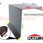 Wiatrownica  Górna Blacha Trapez Rąbek Stojący Ral 8017 Standard Brąz Matowy 14/12 Cm 2 Mb