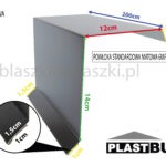 Wiatrownica  Górna Blacha Trapez Rąbek Stojący Ral 7016 Standard Grafit Matowy 12/14 Cm 2 Mb