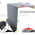 Wiatrownica  Górna Blacha Trapez Rąbek Stojący Ral 7016 Standard Grafit Matowy 8/8 Cm 2 Mb