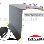 Wiatrownica  Górna Blacha Trapez Rąbek Stojący Ral 7016 Standard Grafit Połysk 5/8 Cm 2 Mb