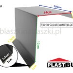 Wiatrownica  Górna Blacha Trapez Rąbek Stojący Ral 7016 Standard Grafit Matowy 14/12 Cm 2 Mb